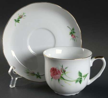 Rose Flat Cup & Saucer Set