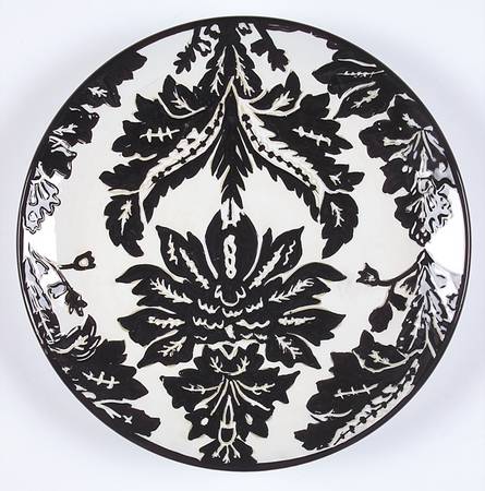 Silhouette Damask Salad Plate