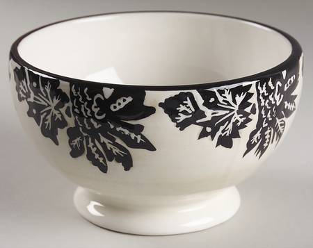 Silhouette Damask Soup/Cereal Bowl
