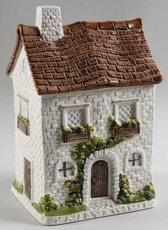 Thatch Roof Cottage Large Canister & Lid