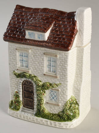 Thatch Roof Cottage Small Canister & Lid