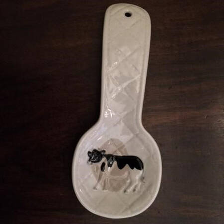 Cow Spoon Rest/Holder (Holds 1 Spoon)
