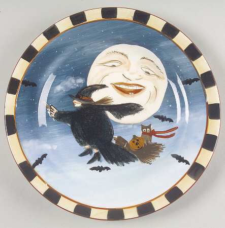 Haunted Hollow (Hand Painted) Salad/Dessert Plate