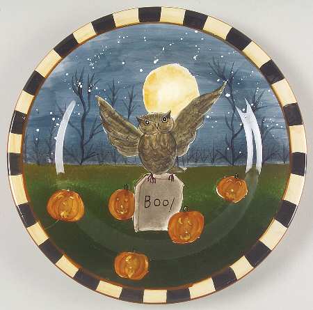 Haunted Hollow (Hand Painted) Salad/Dessert Plate