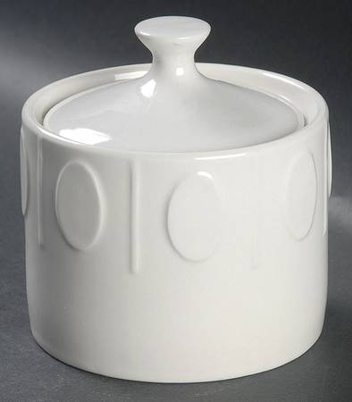 Oval Dots Sugar Bowl & Lid