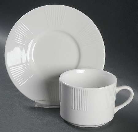 Sunrise Flat Cup & Saucer Set