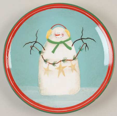 Festive Snowman Salad/Dessert Plate