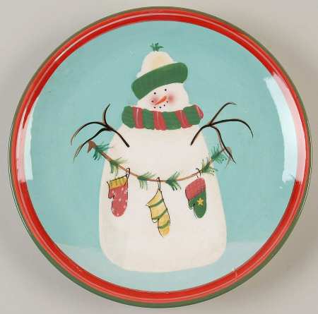 Festive Snowman Salad/Dessert Plate