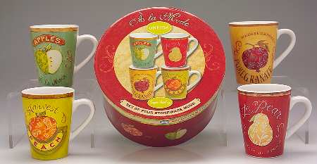 A la Mode Mug - Set of 4 Motifs Boxed