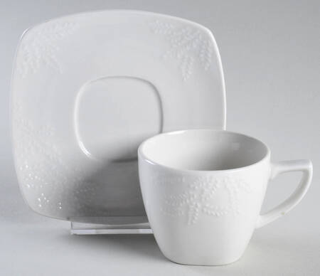 Retro Leaves Flat Cup & Saucer Set