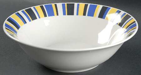 Hampton Stripe 9" Round Serving Bowl