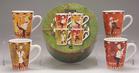 Chefcapades Mug - Set of 4 Motifs Boxed