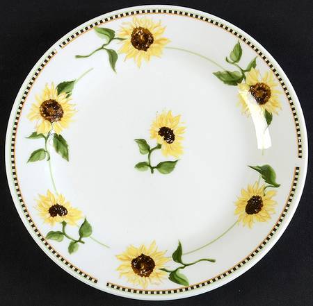 Sunny Flowers Salad Plate