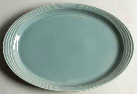 Culinaria Blue Sage (Slate Blue) 14" Oval Serving Platter by Oneida
