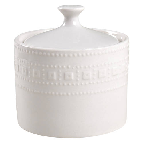 Dotted Squares Sugar Bowl & Lid