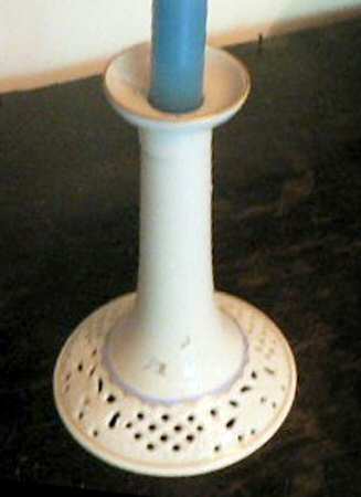 Bouquet Blue Single Light Candlestick