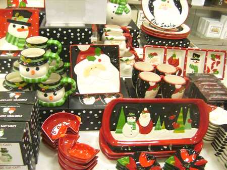 Christmas Cut Outs Square Salad/Dessert Plate