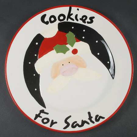 Christmas Cut Outs 12" Round Cookies for Santa Platter