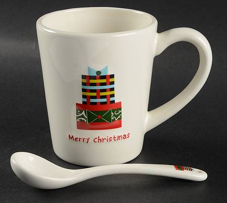 Christmas Cut Outs Mug & Spoon Set