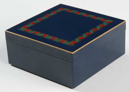 Florentine Square Lacquer Coaster Box with Lid