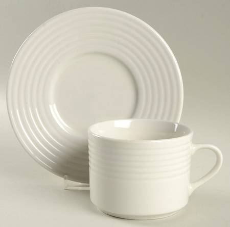 Sloane Flat Cup & Saucer Set by Oneida