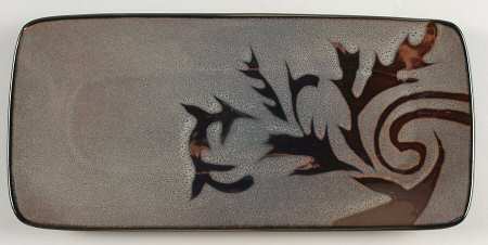 Solare Damask Scroll 12" Rectangular Serving Platter