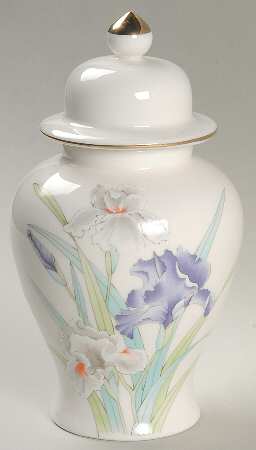 Iris Bouquet 5" Ginger Jar & Lid