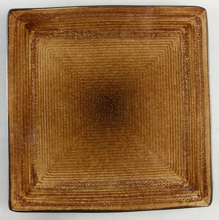 Adriatic (Tremiti) Brown Square Dinner Plate