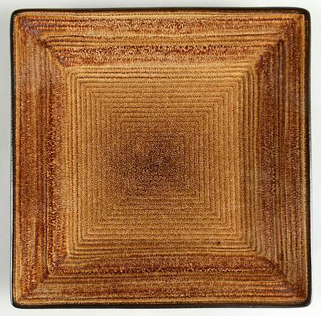 Adriatic (Tremiti) Brown Square Salad Plate