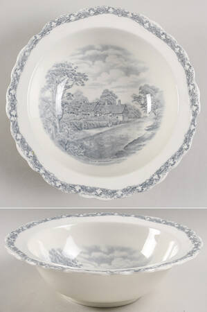 Country Side (Gray) 8" Round Vegetable Bowl
