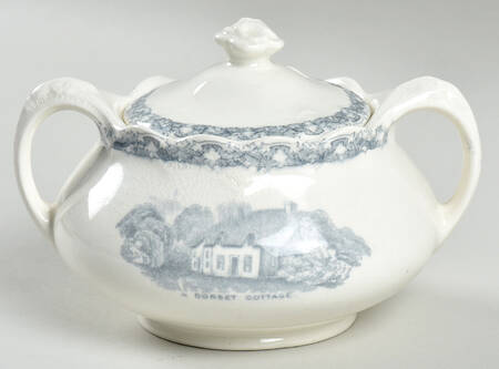 Country Side (Gray) Sugar Bowl & Lid