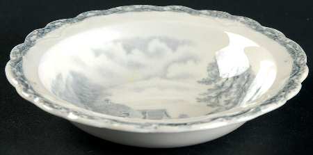 Country Side (Gray) Rim Fruit/Dessert (Sauce) Bowl