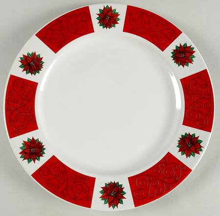 Poinsettia 12" Chop Plate (Round Platter)