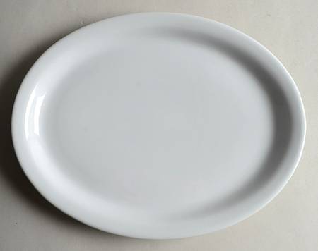 Bright White 11" Oval Serving Platter