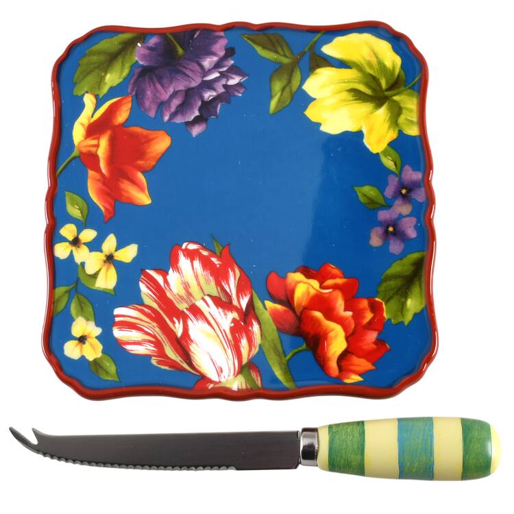 Arosa Cheese Plate & Knife Set