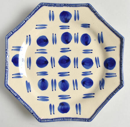 Dot and Dash Salad/Dessert Plate