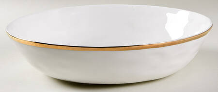Harper (Gold Trim) 10" Round Serving Bowl
