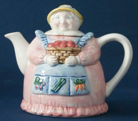 Farmer Bert & Annie Figural Teapot & Lid