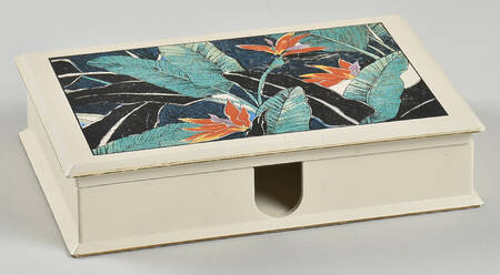 Bird of Paradise Rectangular Lacquer Box & Lid