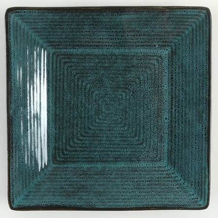 Tremiti Teal Square Salad Plate