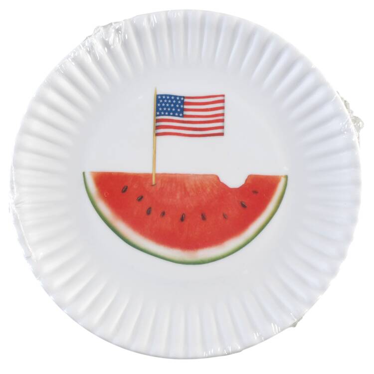Melamine Dinnerware Appetizer Plate - Set of 4 Motifs