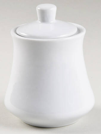 Buffalo China (White, Buffalo Mark) Sugar Bowl & Lid