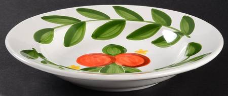 Tangerine Large Rim Soup Bowl