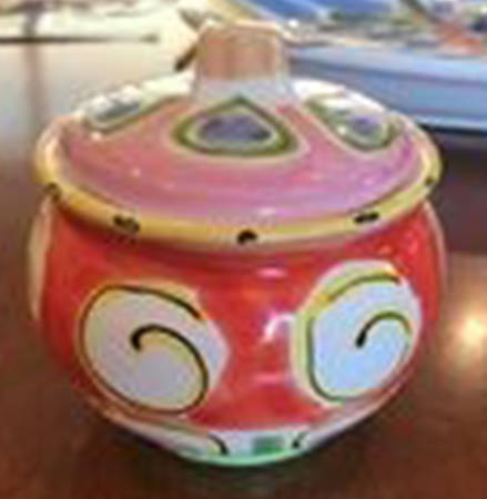 Tickled Pink Sugar Bowl & Lid
