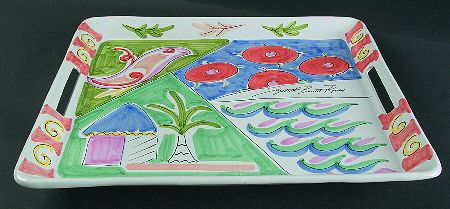 Tickled Pink 16'' Rectangular Tray