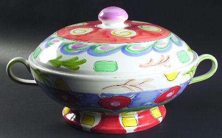 Tickled Pink Tureen &  Lid by Presenttense