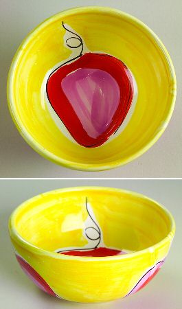 Tickled Pink Fruit/Dessert (Sauce) Bowl by Presenttense