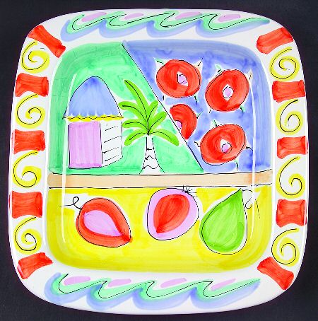Tickled Pink 10" Square Tray