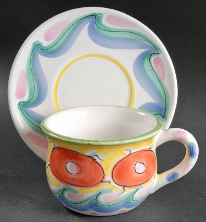 Tickled Pink Flat Cup & Saucer Set