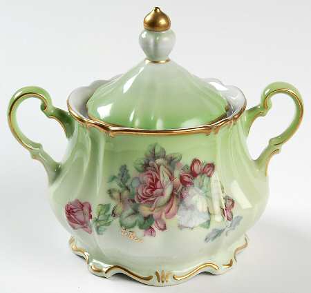 Imperial Green Sugar Bowl & Lid